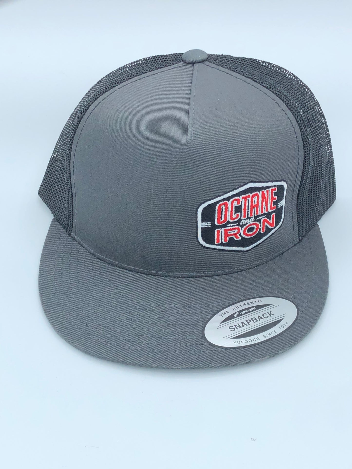 Two-Tone Charcoal and Black Snapback Flat Bill