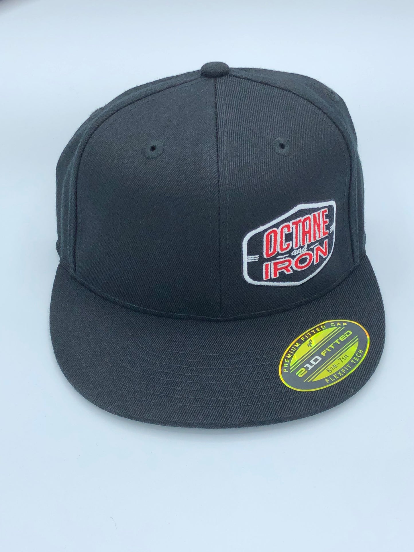 Black 210 Fitted Flat Bill