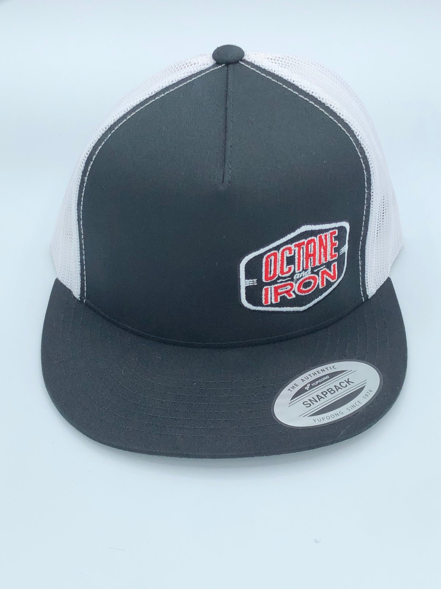Two-Tone Black and White Snapback Flat Bill